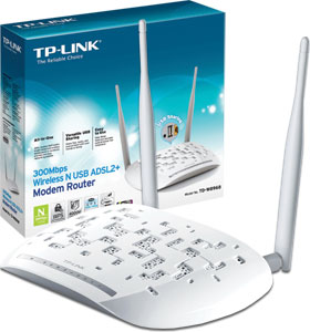 300Mbps Wireless N USB ADSL2+ Modem Router TP-Link TD-W8968