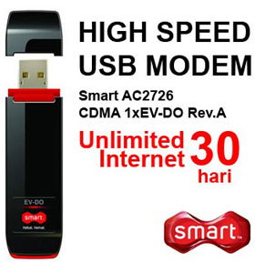 Modem CDMA EVDO ZTE Smart AC2726 Prepaid - 